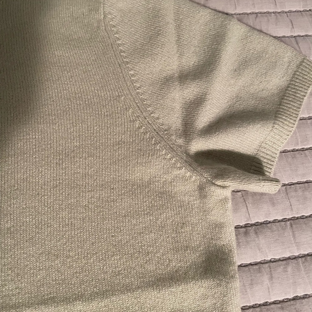 Charter Club Pale Lime Green Crewneck Cashmere Sweater with Classic Knit Design